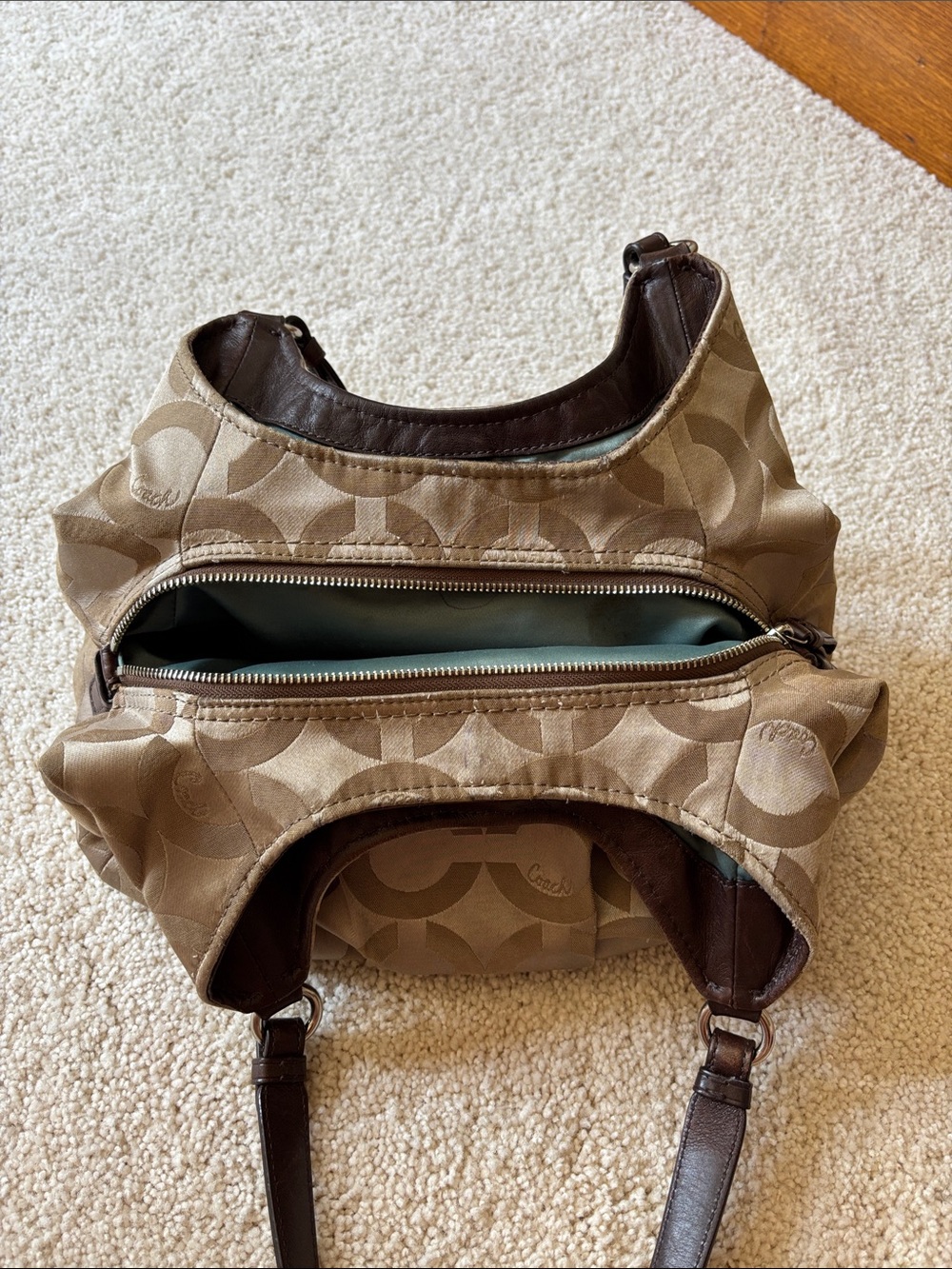 Coach Madison Maggie Shoulder Bag OP art sateen - Picture 3 of 14